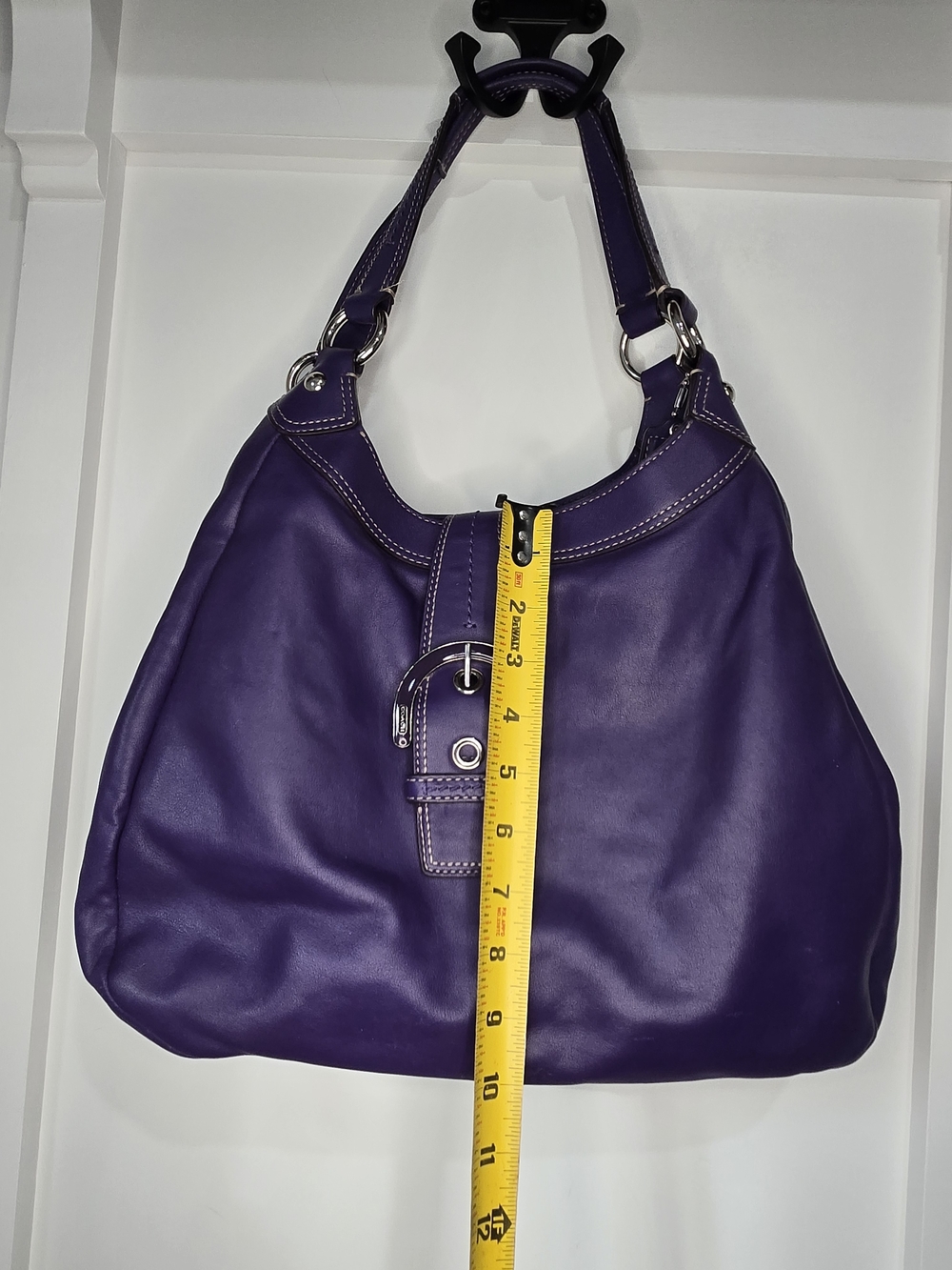 COACH Purple Leather Shoulder Bag - Picture 9 of 10